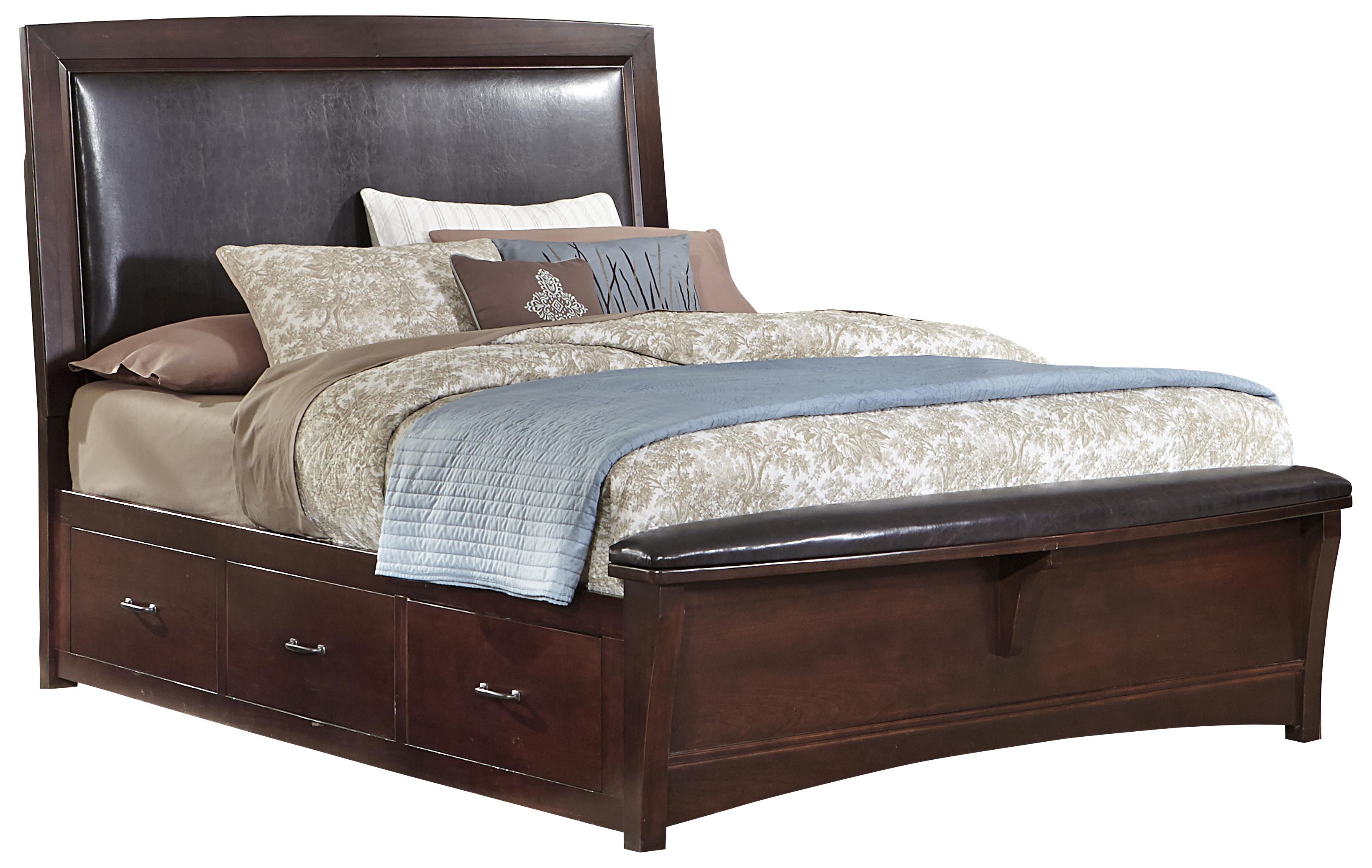 Vaughan Bassett Transitions Queen Upholstered Bed with 2 Side Storage